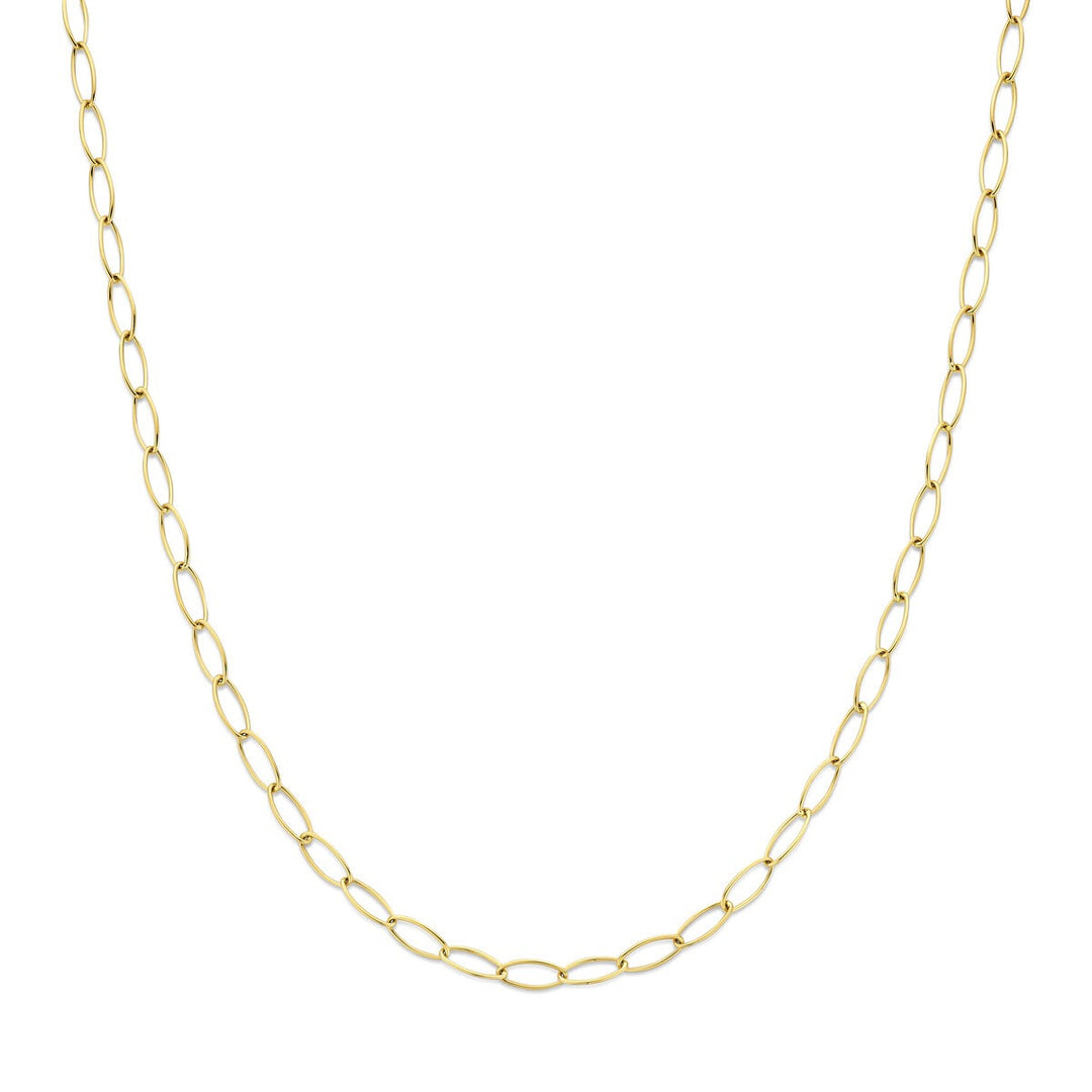 14k Geelgouden Schakel Ketting Anker