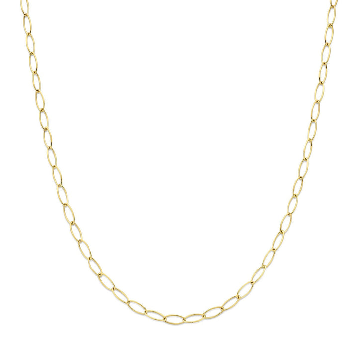 14k Geelgouden Schakel Ketting Anker