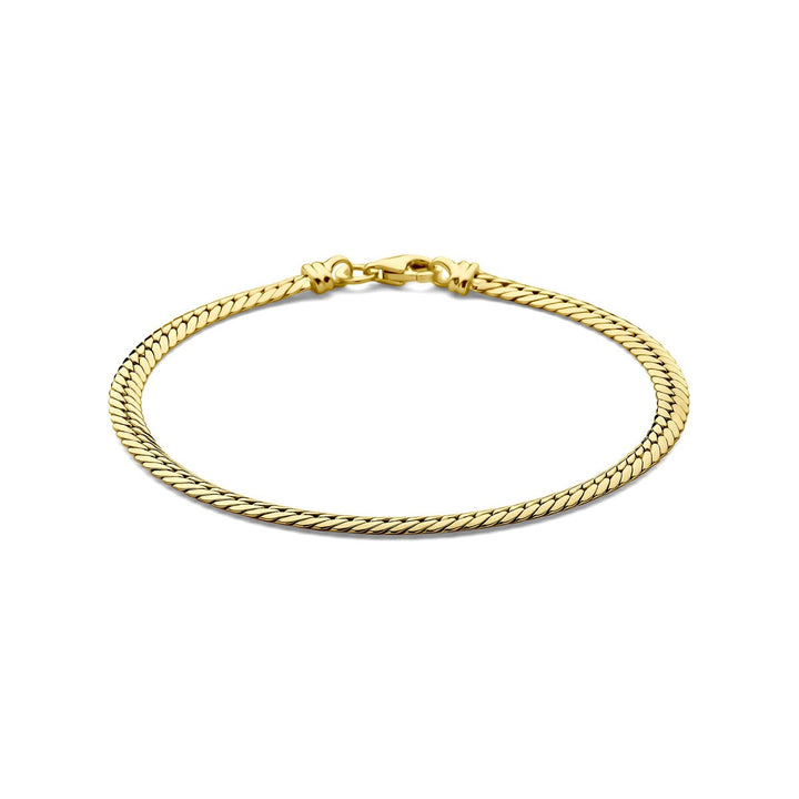 14k Geelgouden gourmette armband dames