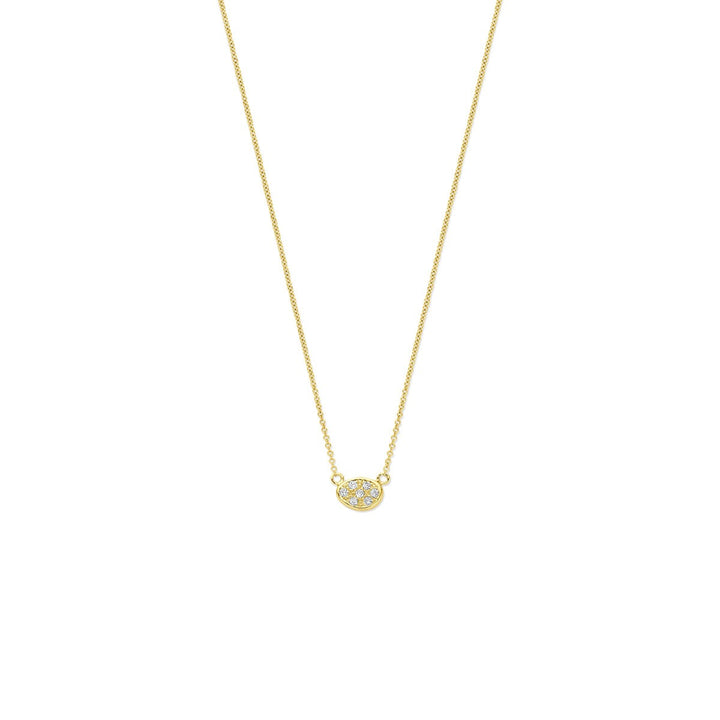 14k geelgouden collier met diamant – verfijnde schittering in tijdloos design