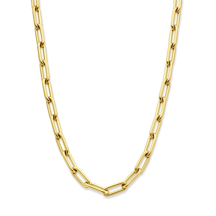 Stalen dames collier met goudkleurige plating – 44,5 tot 49,5 cm