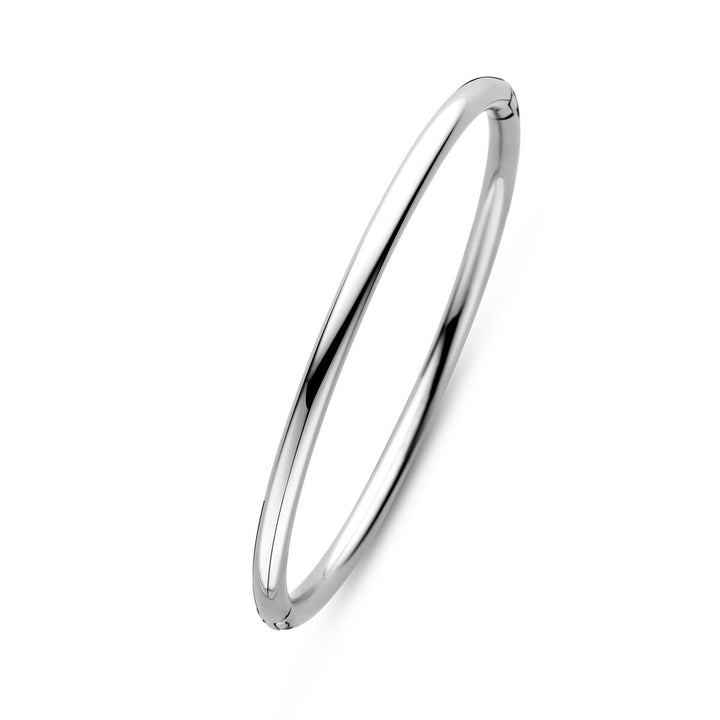 Stalen bangle dames met scharnier zilverkleurig 4 mm 60 mm