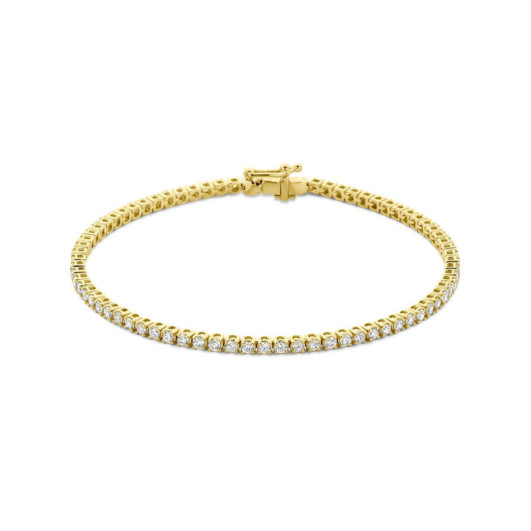 14k Gouden tennis armband met lab grown diamant
