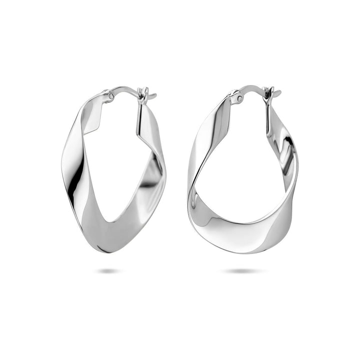 Zilveren oorringen 925 gerhodineerd – 25 mm