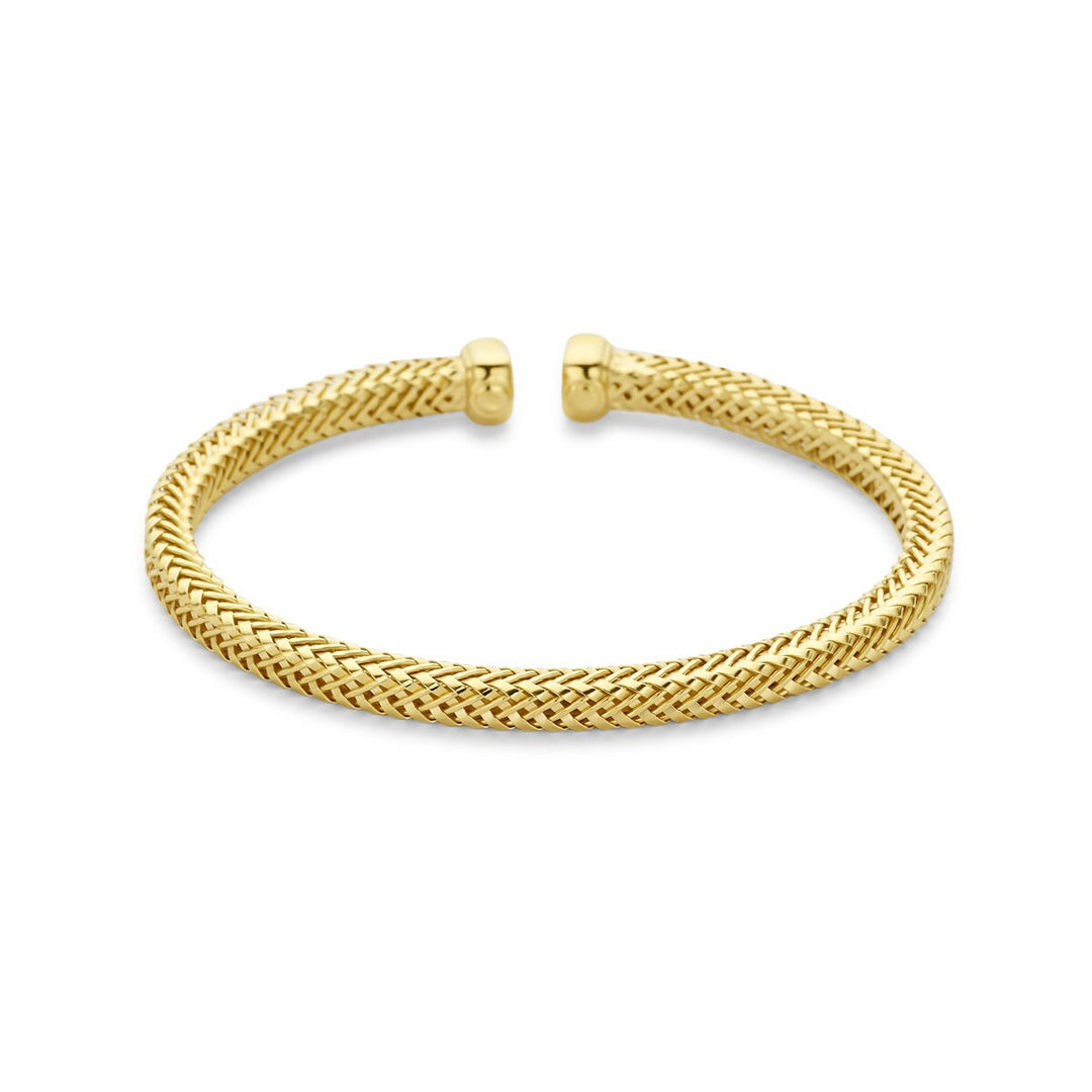 Verguld 925 zilveren klemband 58 x 4.5 mm