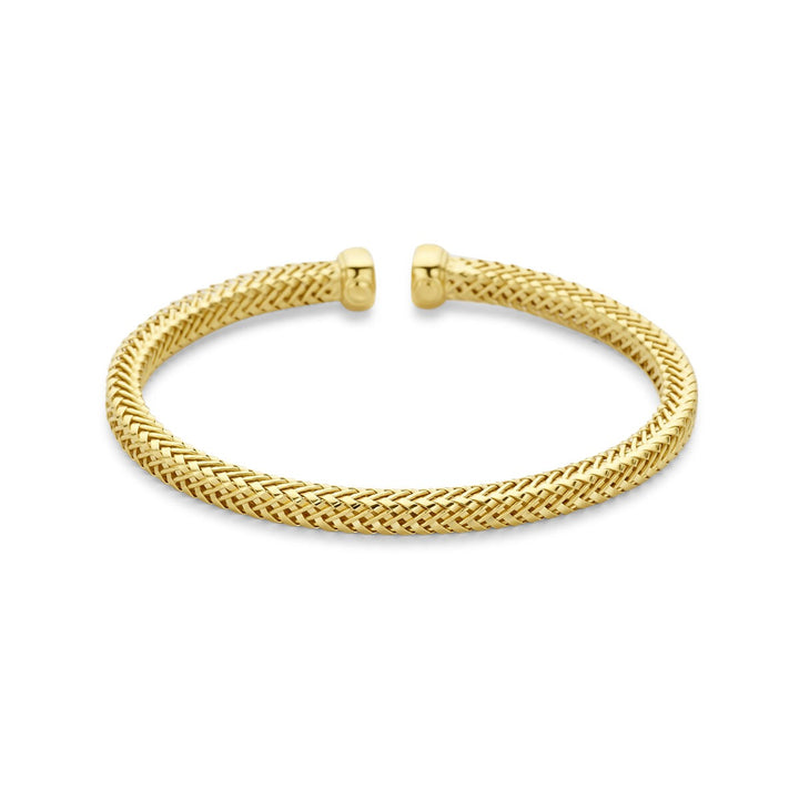 Verguld 925 zilveren klemband 58 x 4.5 mm
