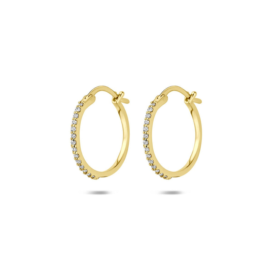 14k Geelgouden Oorringen met Lab Grown Diamant 0,15 ct