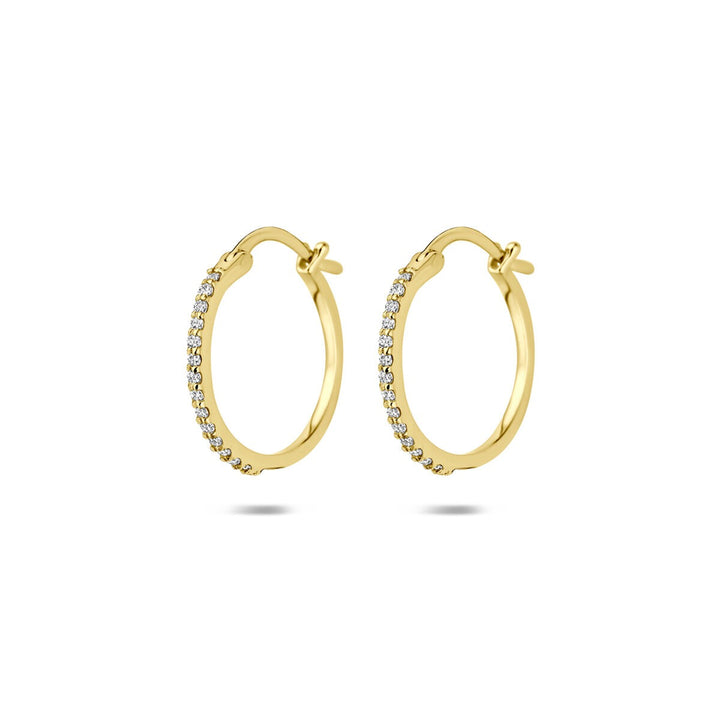 14k Geelgouden Oorringen met Lab Grown Diamant 0,15 ct