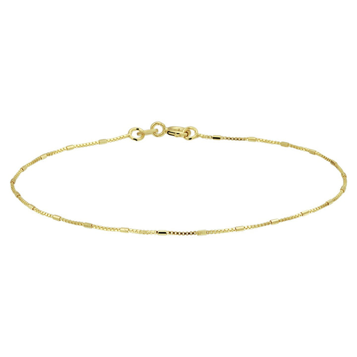 Venetian bracelet and bars 0.9 mm 18 cm 14K yellow gold