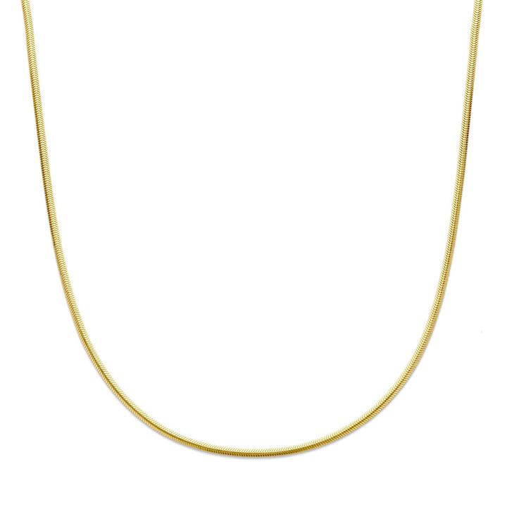 14k geelgouden collier – platte bolschakel