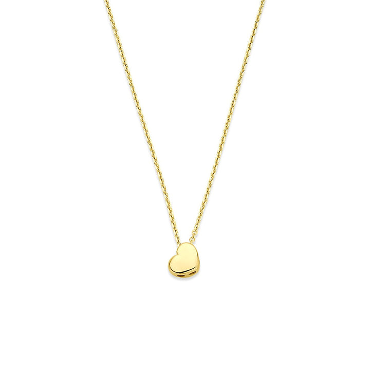 14k Geelgouden ketting met hartje