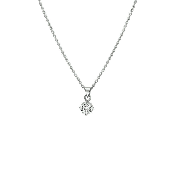 necklace zirconia 41 + 4 cm silver rhodium plated