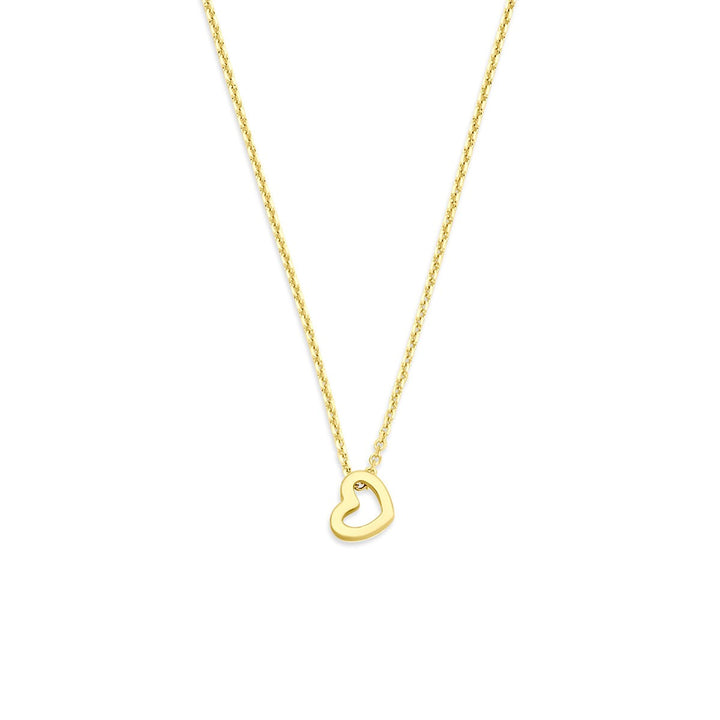 14k Geelgouden ketting met hartje
