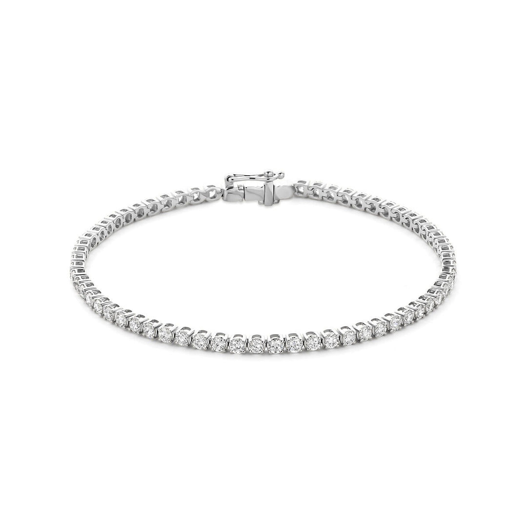 14k Witgouden tennis armband met lab grown diamant