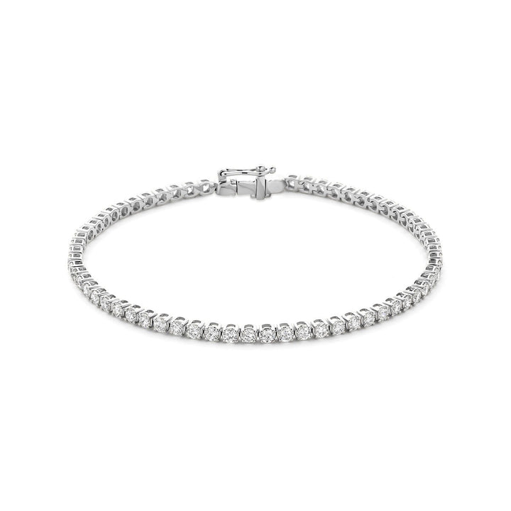 14k Witgouden tennis armband met lab grown diamant