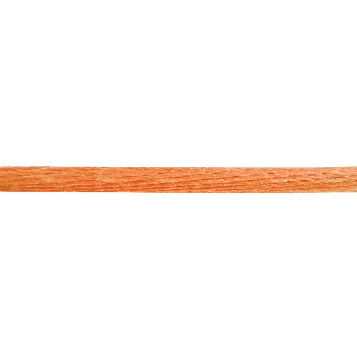 Oranje satijnen armbandkoord met een gladde afwerking.