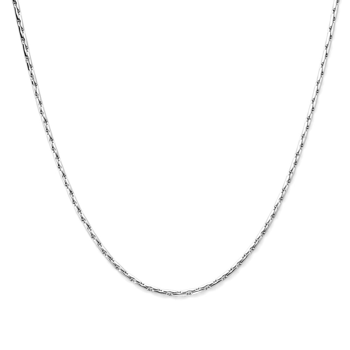 Zilveren cardano armband met glanzende, gerhodineerde afwerking en gedraaid ontwerp.