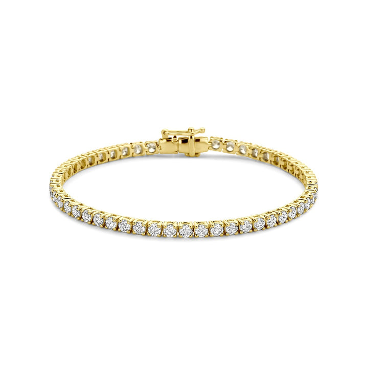14k Geelgouden tennisarmband met 5.00ct lab grown diamant