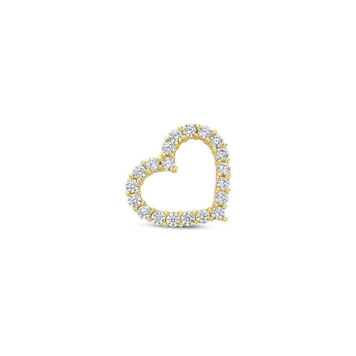 pendant heart zirconia 14K yellow gold
