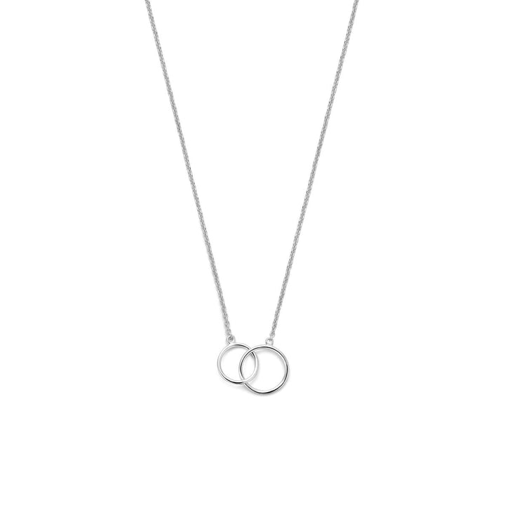 Gerhodineerd 925 Zilveren Collier met Rondjes