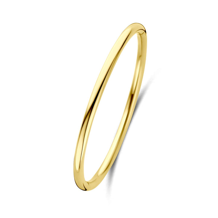Stalen bangle dames geel met scharnier 4,0 mm 60 mm