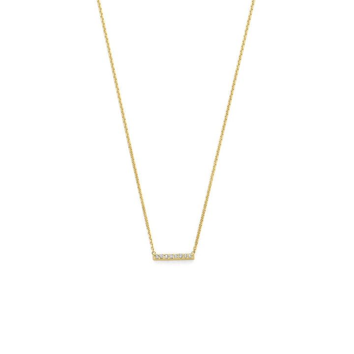 14k Geelgouden collier met lab grown diamant