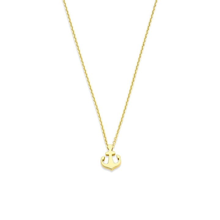 14k Geelgouden ketting met anker