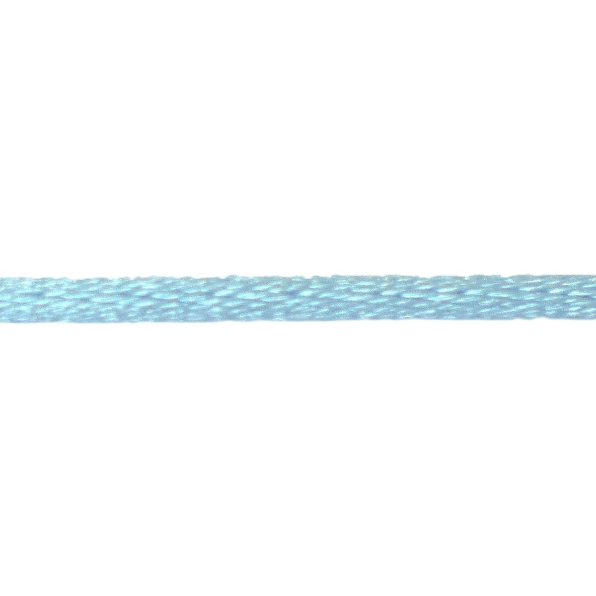 Blauw satijnen koord van 38 cm, geschikt voor knooparmbandjes, met een glanzende afwerking.