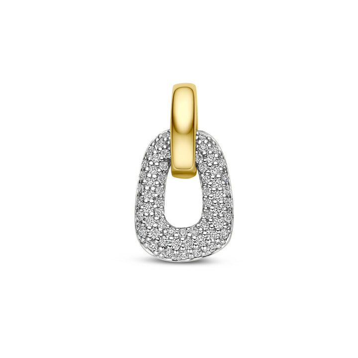 14k Bicolor Gouden Hanger met Diamant