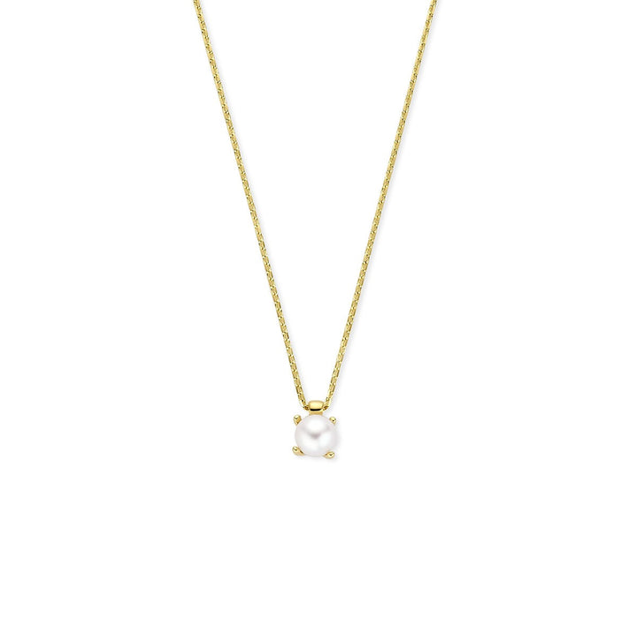 14k Geelgouden parel collier dames