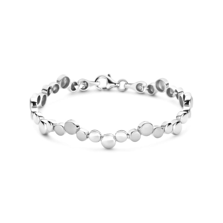 Zilveren dames armband – schakelarmband met karabijnsluiting 7,5 mm 19 cm