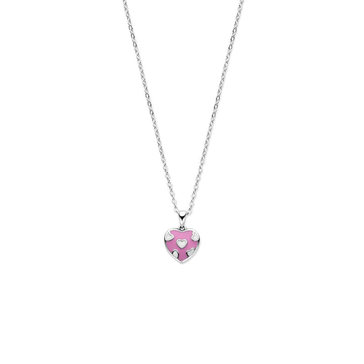 Zilveren ketting met hartje – gerhodineerd kinder collier 36 + 3 cm