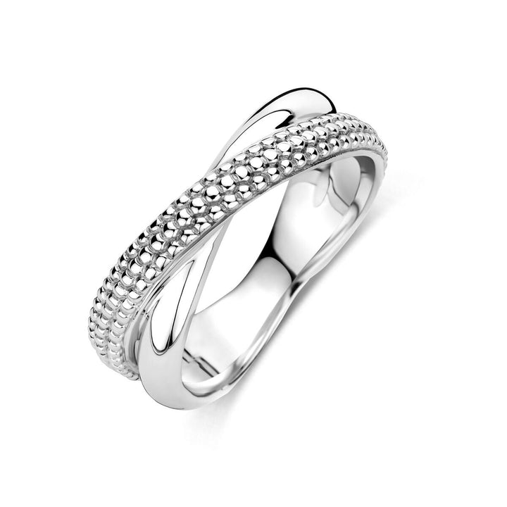 Zilveren dames ring – Gerhodineerd 925 zilver, 6,5 mm breed