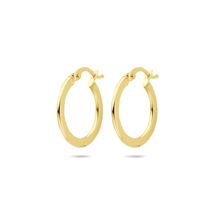 14k Geelgouden oorringen – 21 x 1 mm