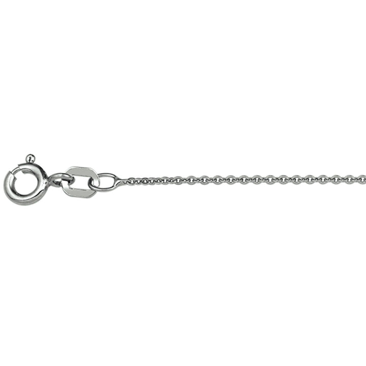 Zilveren ketting anker plat gerhodineerd 925