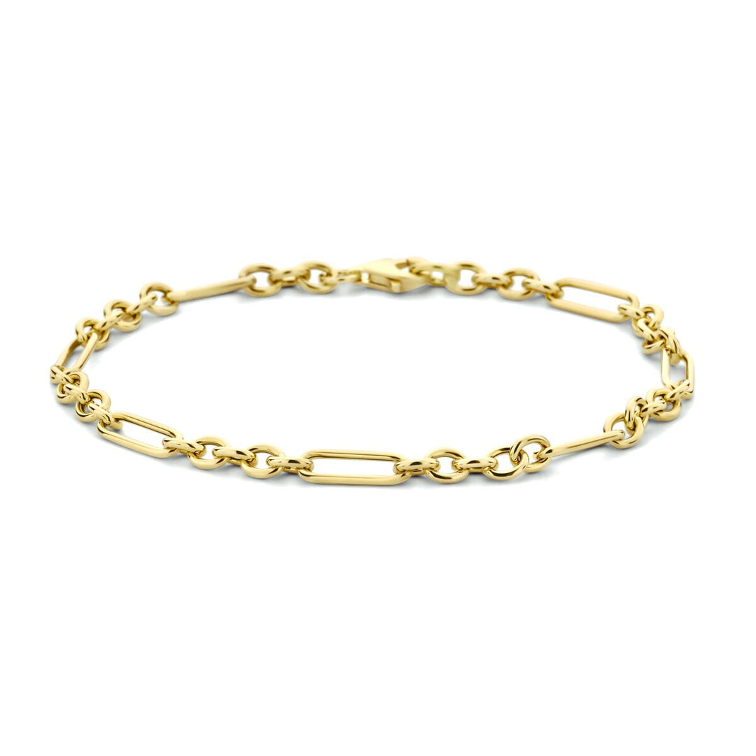 9k Geelkleurige anker armband 19 cm