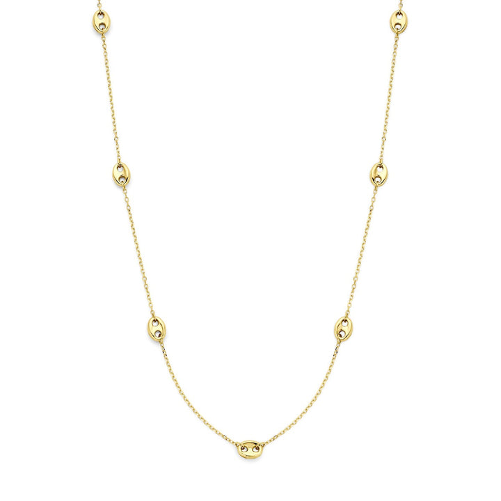 14k Geelgouden koffieboon ketting