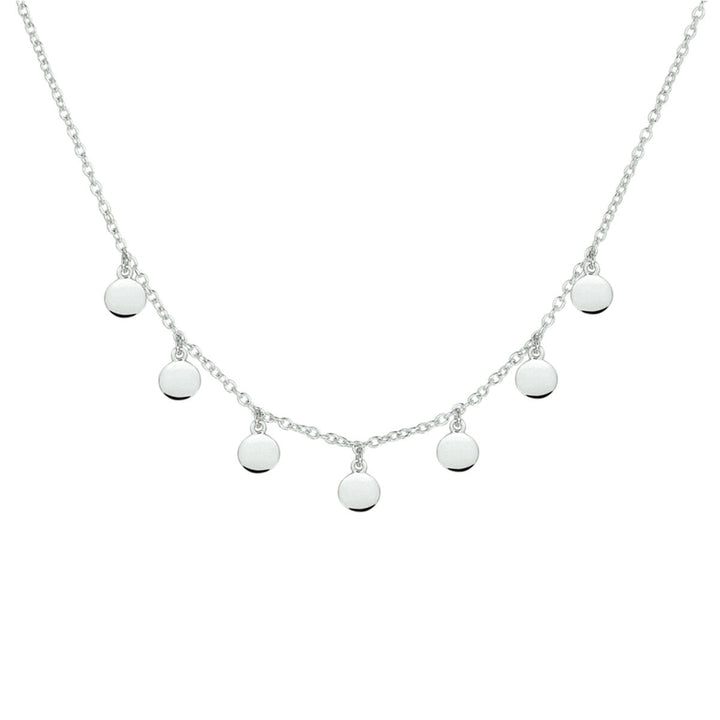 necklace circles 41 + 4 cm silver rhodium plated