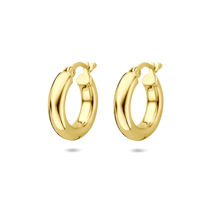 Vergulde zilveren oorringen – 925 zilver met geelgoudkleurige plating 17 mm