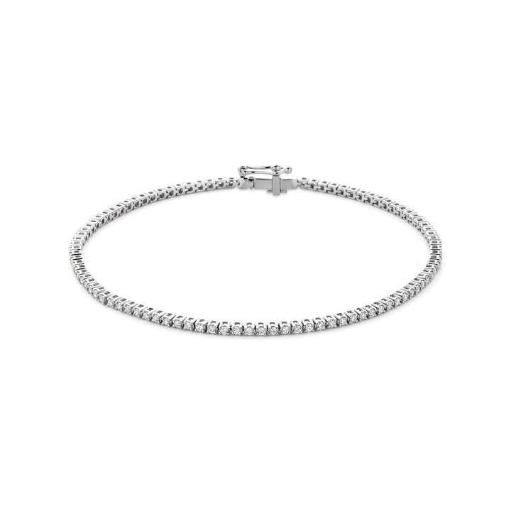 14k Witgouden tennis armband met lab grown diamant