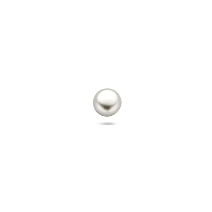 Zilveren Flat Back Piercing met Zoetwaterparel – Gerhodineerd 925 Zilver