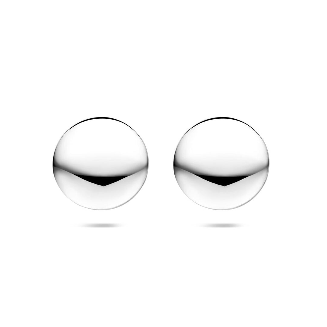 Zilveren oorknoppen rond – gerhodineerd 925 zilver