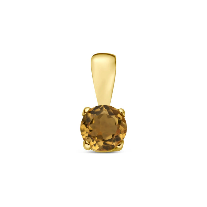 14k Geelgouden hanger met citrien