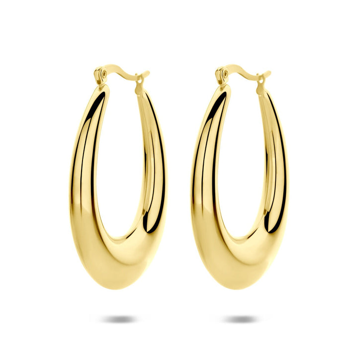 Goudkleurige stalen oorringen 43x6mm