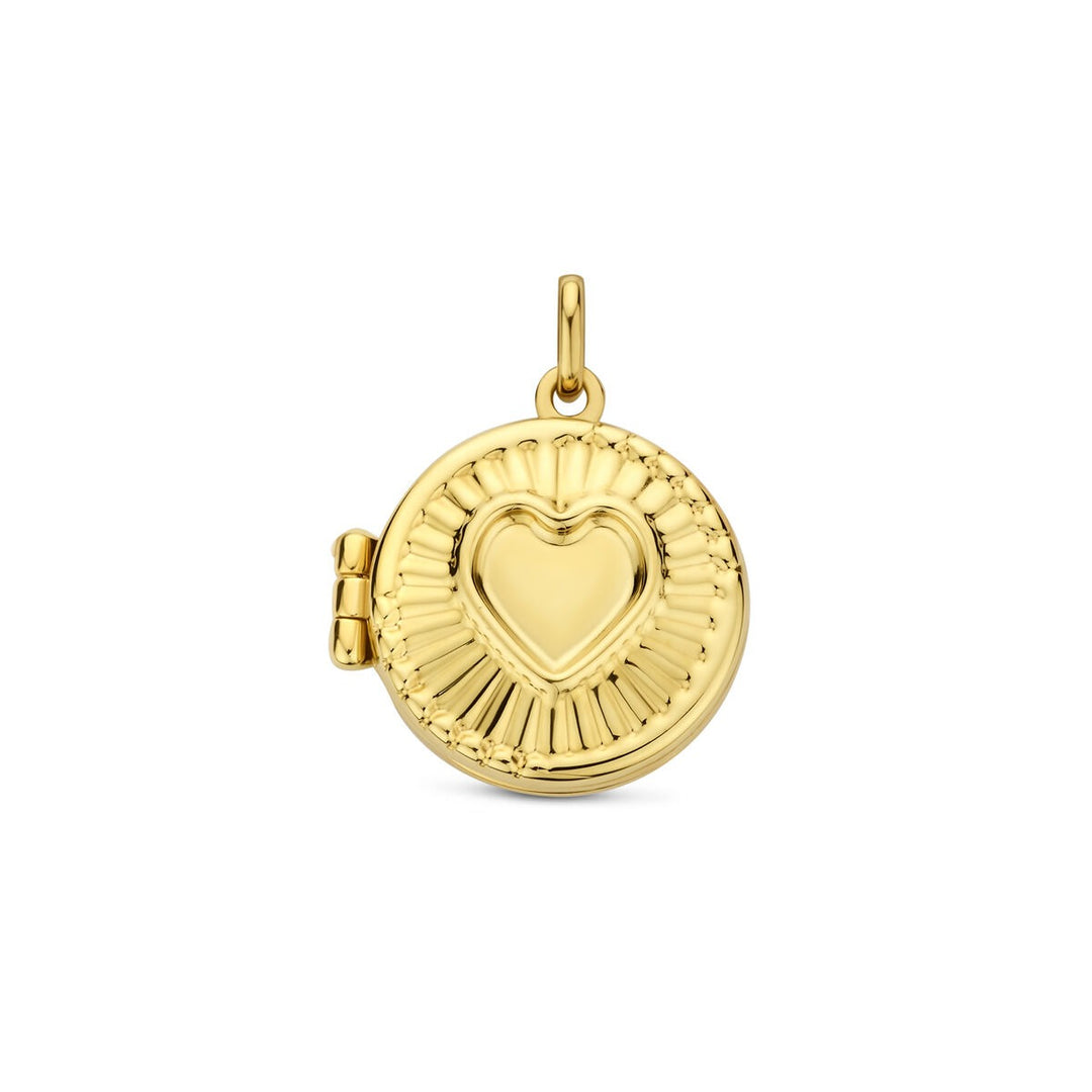 14k Geelgouden medaillon met hartje