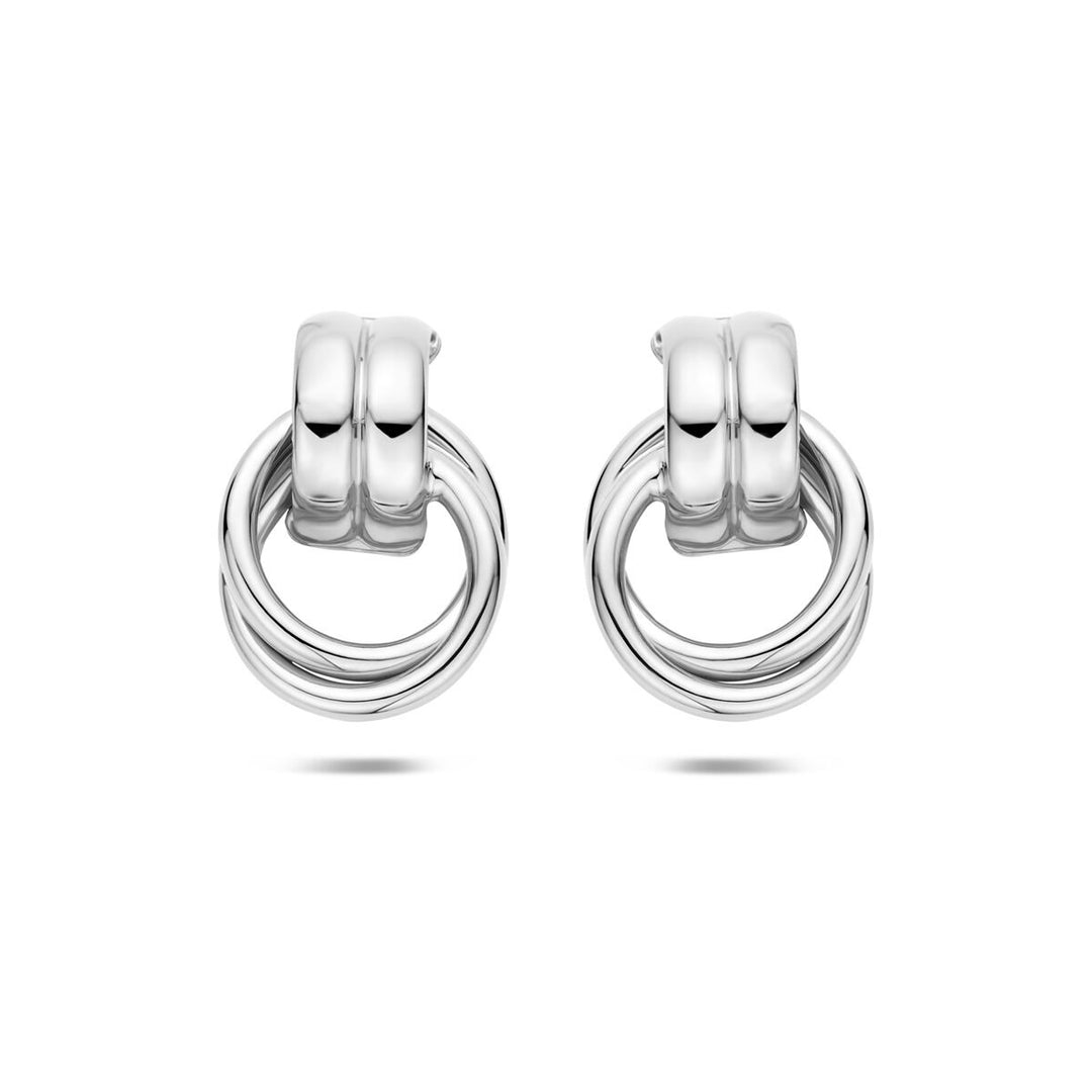 Gerhodineerd 925 zilveren stekeroorringen 20 x 13.5 mm