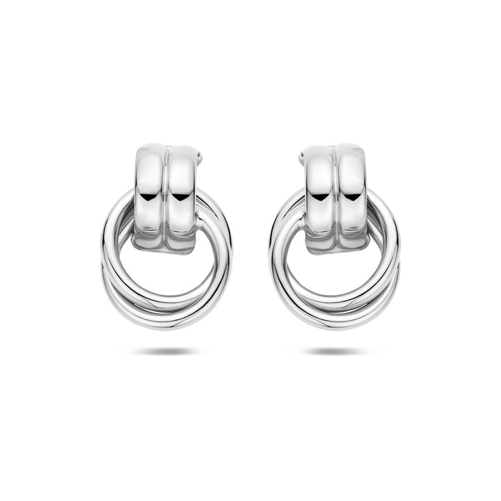 Gerhodineerd 925 zilveren stekeroorringen 20 x 13.5 mm