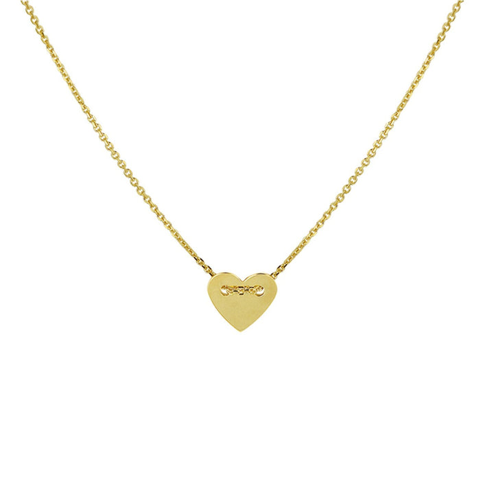engraving necklace heart 40 - 42 cm 14K yellow gold