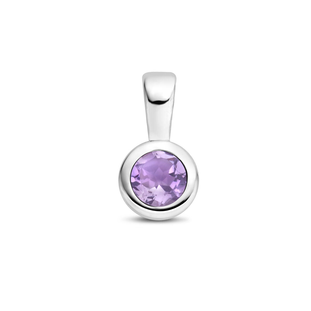 pendant with birthstone silver rhodium plated