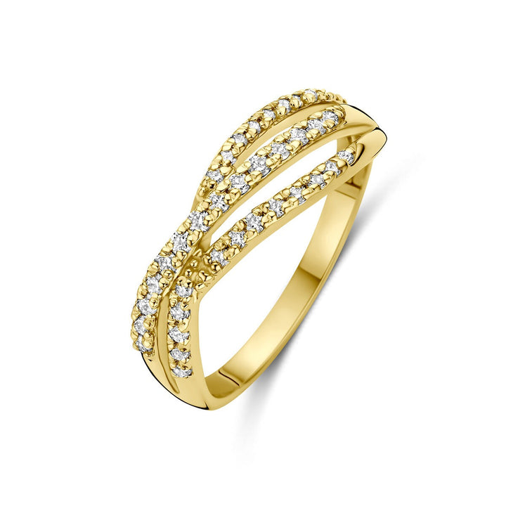 14k Geelgouden ring met lab grown diamant